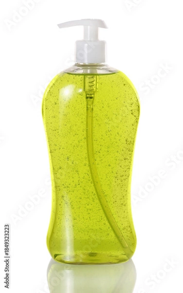 Obraz Plastic Bottle with liquid soap on a white background