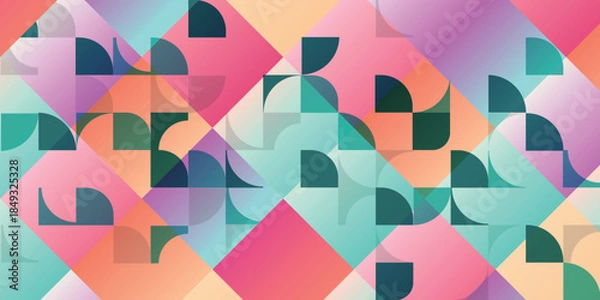 Obraz 和柄　カラフル　模様　背景