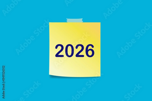 Obraz Sticky note with 2026