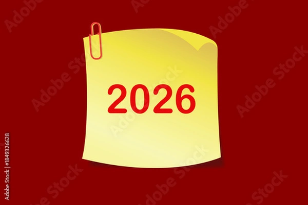 Obraz Sticky note with 2026
