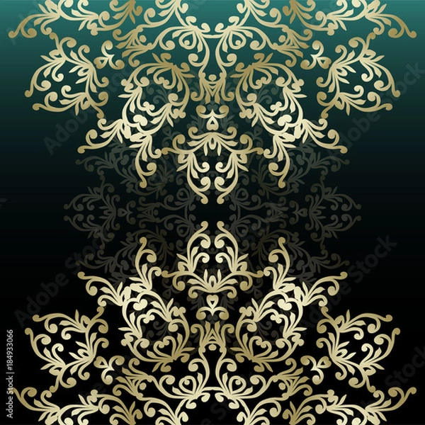 Fototapeta signboard name. Vector illustration. Romantic wedding invitation. Abstract round ornament. Good for design in business. Rich design.