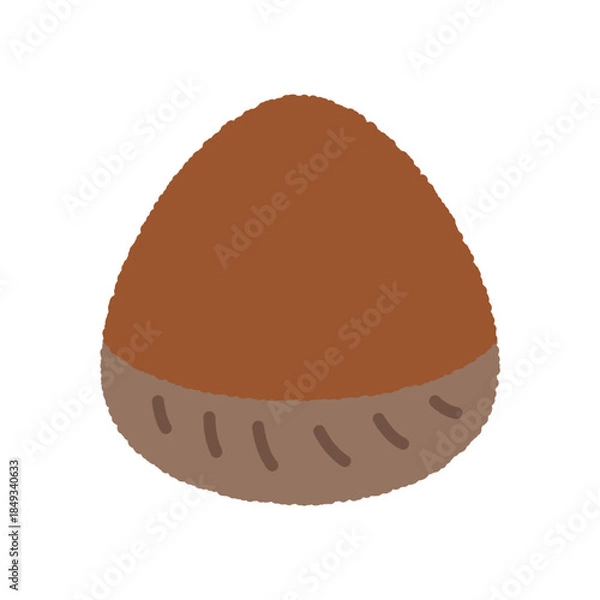 Obraz 手書き風のシンプルアイコンイラスト　くり