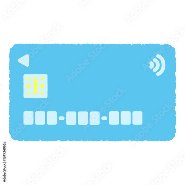 Obraz 手書き風のシンプルアイコンイラスト　クレジットカード