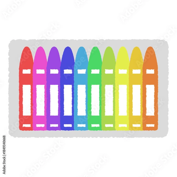 Obraz 手書き風のシンプルアイコンイラスト　クレヨン