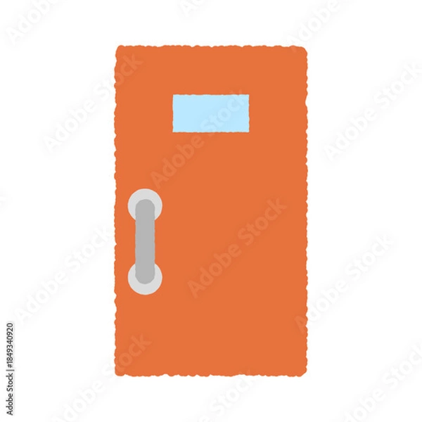 Obraz 手書き風のシンプルアイコンイラスト　ドア