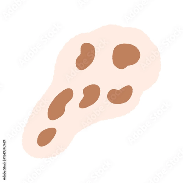 Obraz 手書き風の単品アイコンイラスト　食べ物　ナン