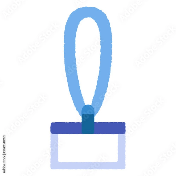 Obraz 手書き風のシンプルアイコンイラスト　ネームプレート