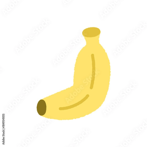 Obraz 熟した一本のバナナのアイコンイラスト
