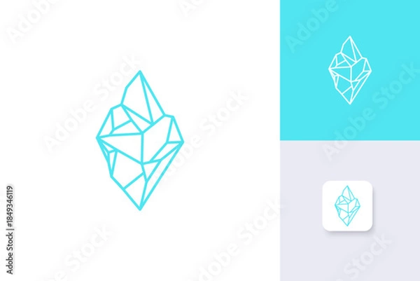 Obraz iceberg icon logo design inspiration vector template