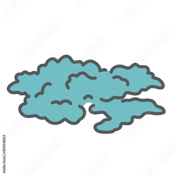 Obraz ブリストルスケール Type 6（泥状便・不定形の泥状）のイラスト