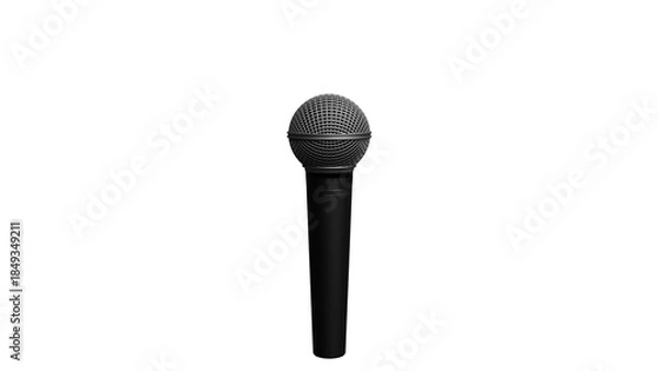 Fototapeta 3D Render Microphone on White background