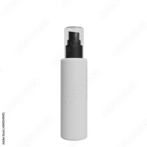 Obraz 3D Render White Cosmetic Spray Bottle on White background