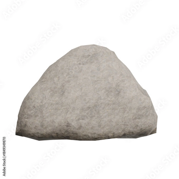 Obraz 3D Render Natural Smooth Stone Against White background