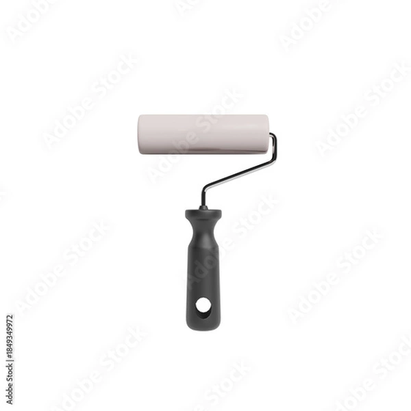 Obraz 3D Render Paint Roller on White background