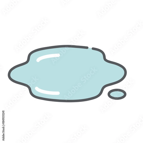 Obraz 大腸カメラ前処置の透明な便のイラスト（検査OK・カスなし水様便）