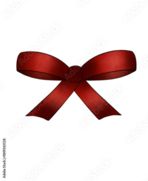 Obraz red bow isolated on white