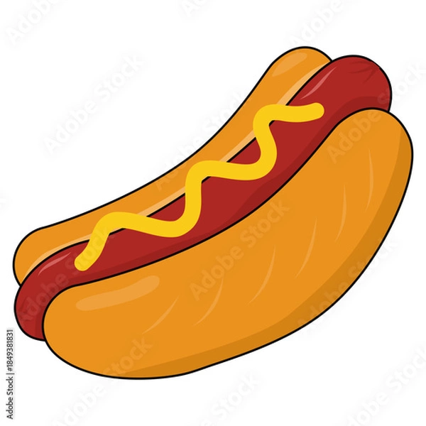 Obraz hot dog vector illustration