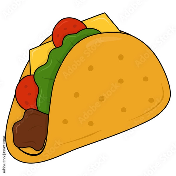 Obraz taco illustration