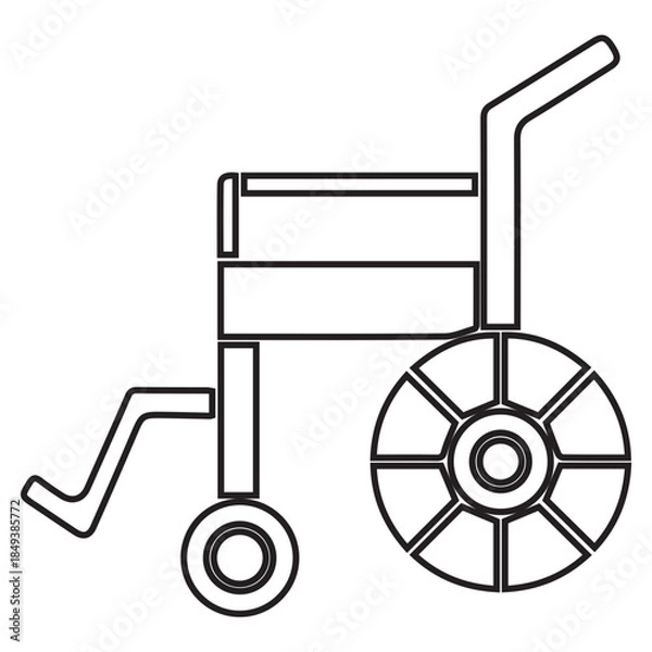 Obraz Wheelchair Line Art Icon