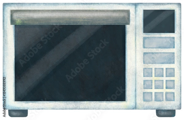 Obraz シンプルな電子レンジのイラスト