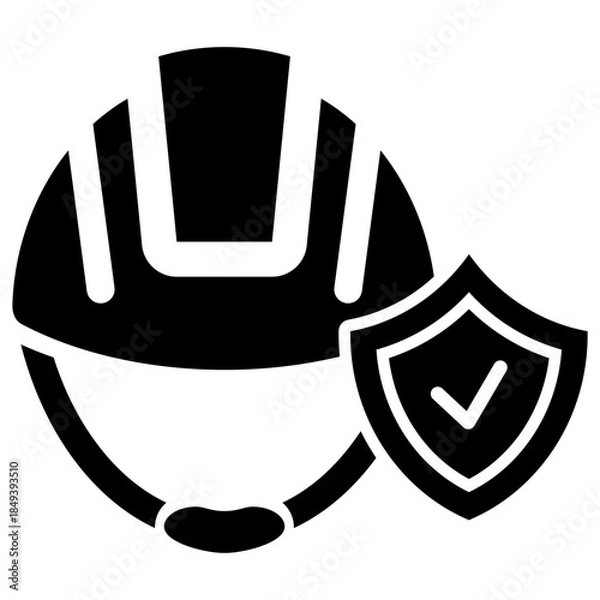 Obraz  helmet  glyph icon