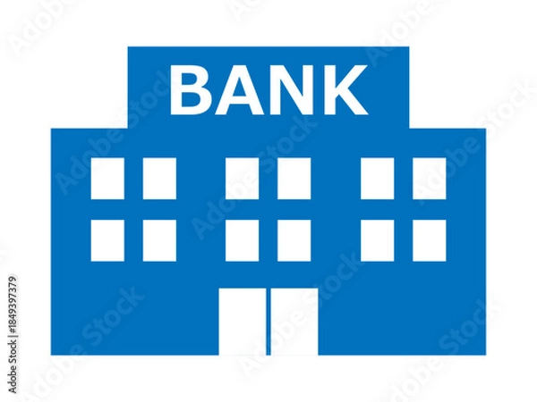 Obraz 銀行のシルエット（金融機関のアイコン）