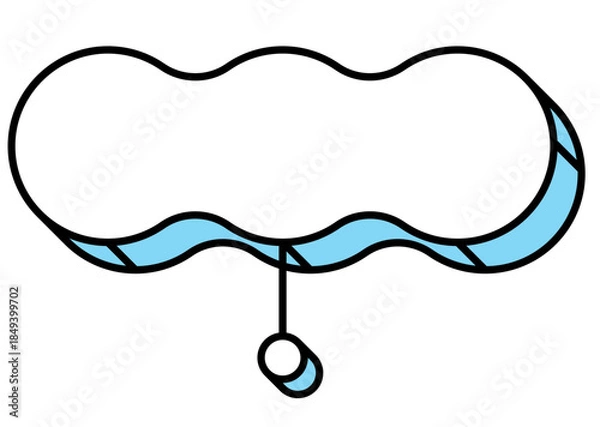 Obraz オーガニックなもこもことした流体形吹き出しアイコン