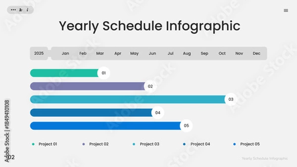 Obraz Yearly Schedule Infographic
