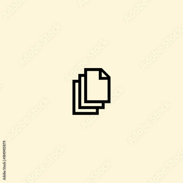 Obraz Copy logo icon flat vector design