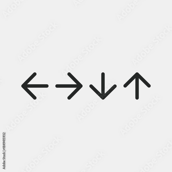 Obraz Arrow icon flat vector design