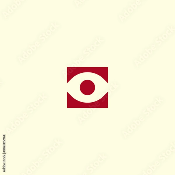 Obraz Eye logo icon flat vector design