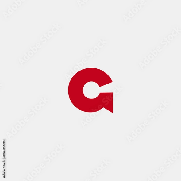 Obraz Letter G logo icon flat vector design