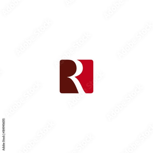 Obraz Letter R logo icon flat vector design