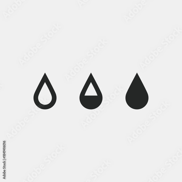Obraz Water drop logo icon flat vector design