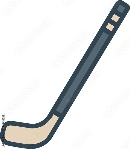Fototapeta Vector illustration of a hockey stick with a modern, minimal design.