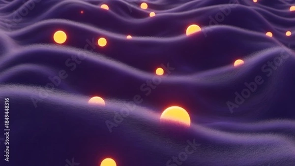 Obraz Abstract Purple Wave Light Night Background