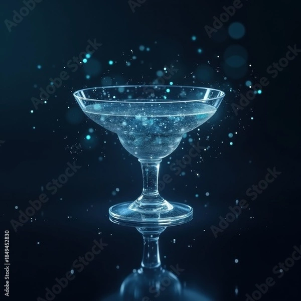 Obraz Elegant cocktail glass with bubbles