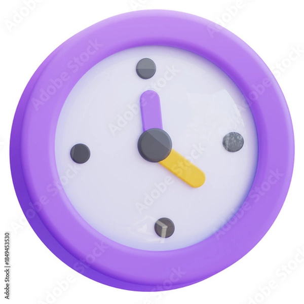 Obraz 3D Clock Time Icon