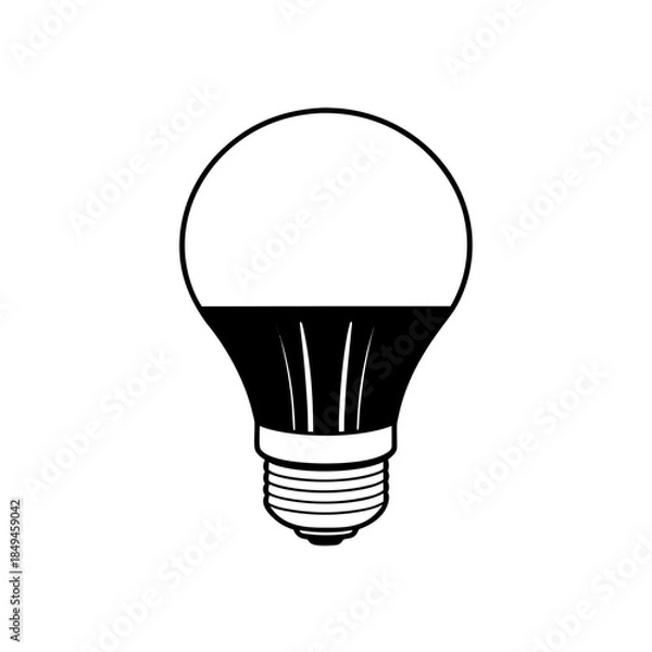 Fototapeta light bulb vector illustration