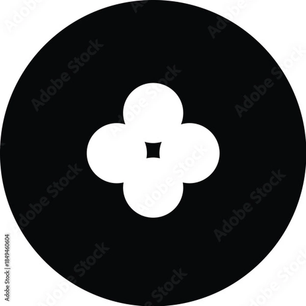 Obraz circle icon set with dots and plus symbol vector