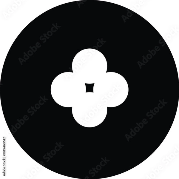 Obraz circle icon set with dots and plus symbol vector