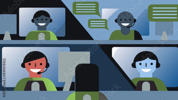 Obraz business people icons