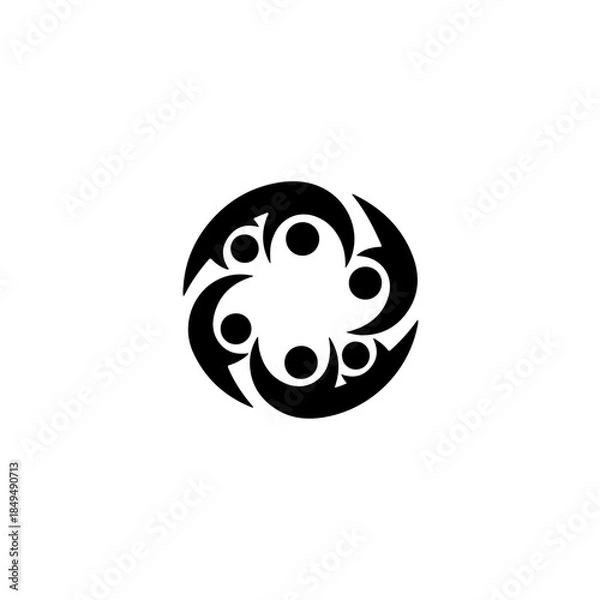 Fototapeta Teamwork and unity symbol isolated on transparent background