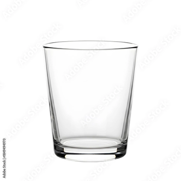 Obraz Clear empty drinking tumbler on transparent background