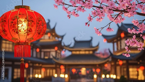 Obraz chinese lantern at night