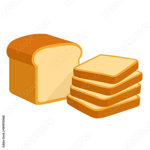 Fototapeta Loaf And Sliced Bread