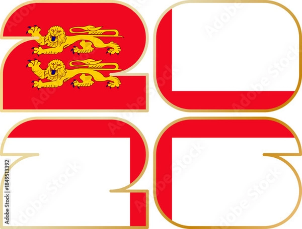 Fototapeta 2026 with flag of Sark