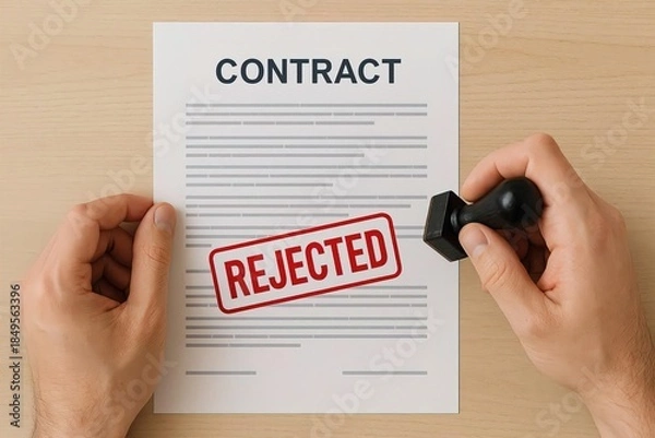 Fototapeta hands holding a contract