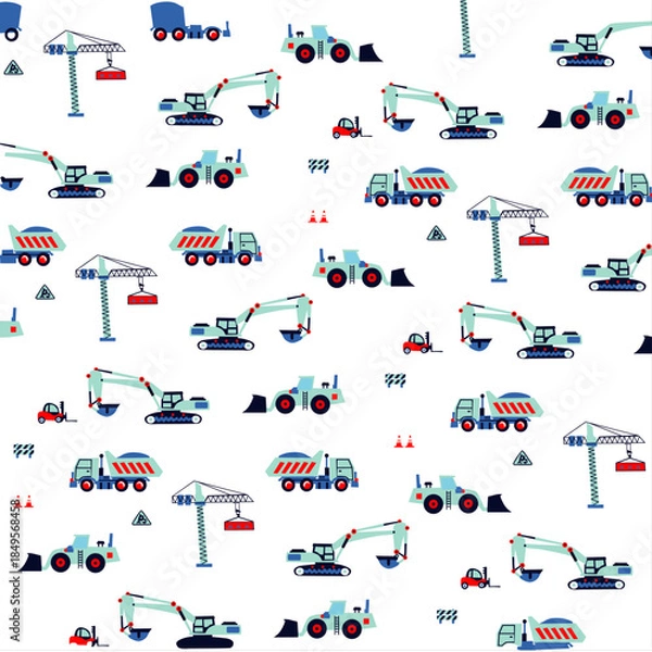 Obraz container crane truck print 