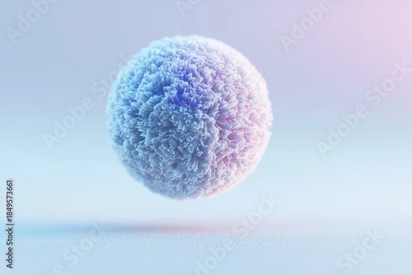 Obraz Abstract Colorful 3D Sphere with Textured Surface and Soft Lighting Effect